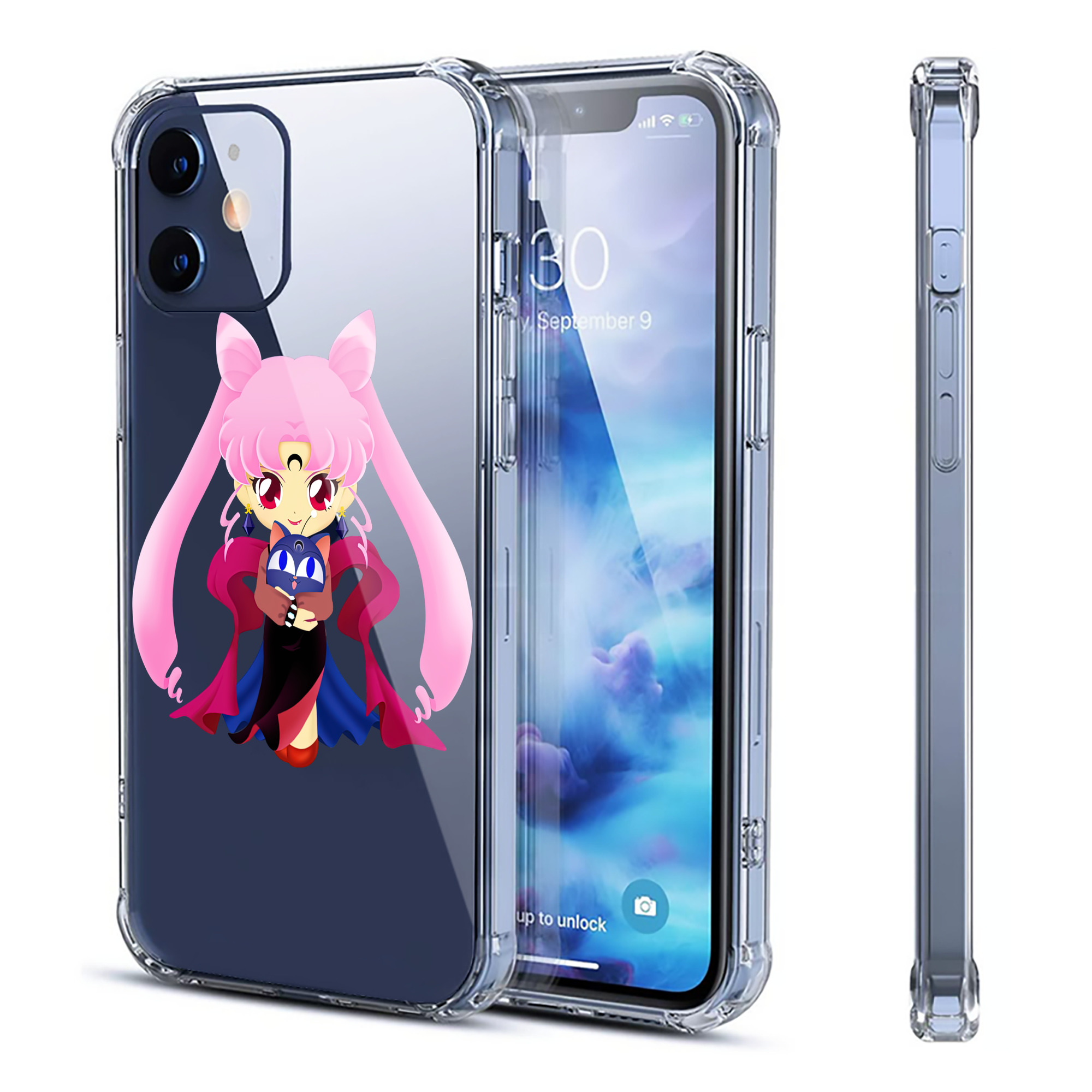 （画像用） 美少女戦士セーラームーン ちびうさ Sailor Moon Chibiusa Tsukino Usagi Small Lady Serenity 【iPhone 12シリーズ対応】透明スマホケース（クリアソフトケース）